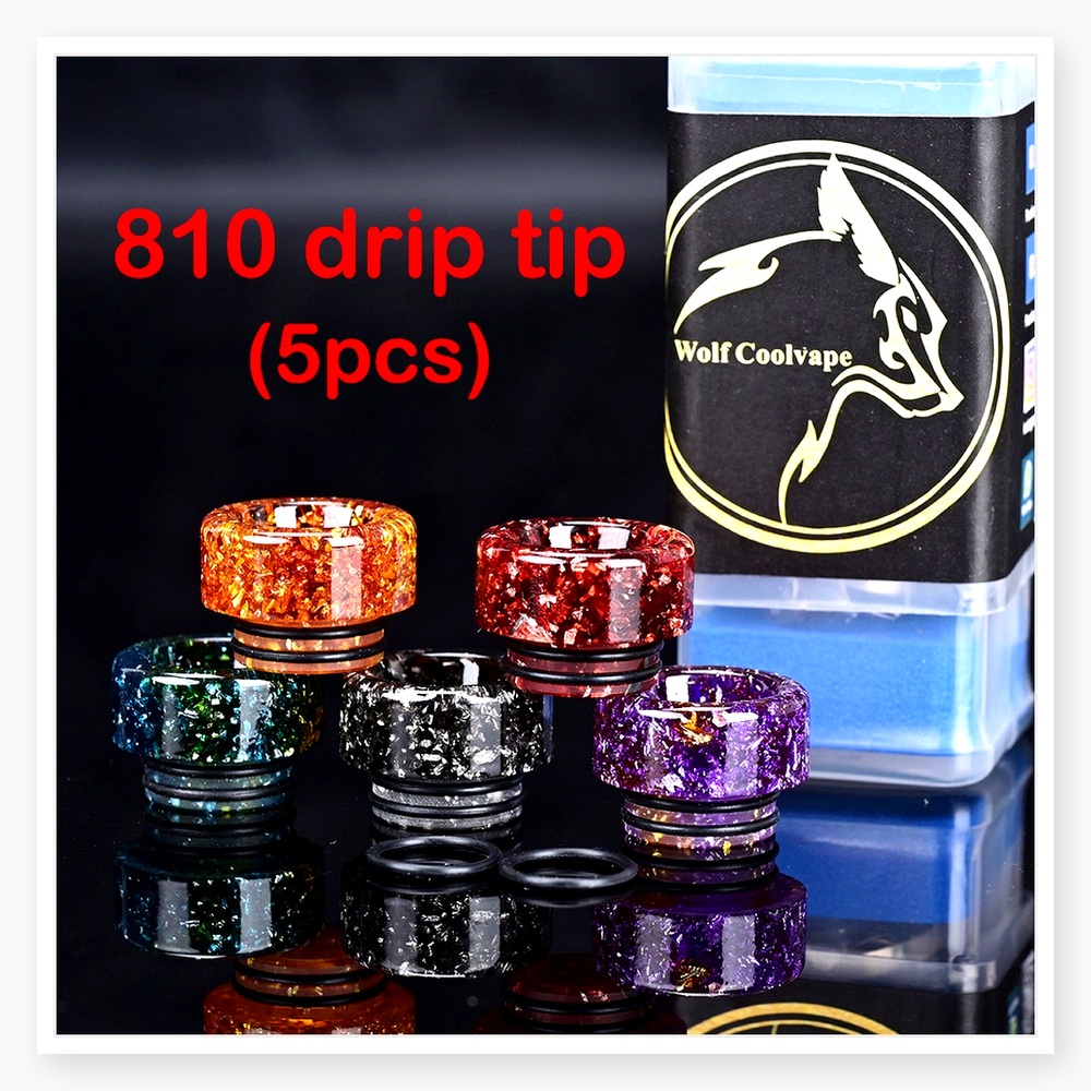 Drip Tip Resin - 5pcs Wolfcoolvape 810 Drip Tips Mouthpieces,