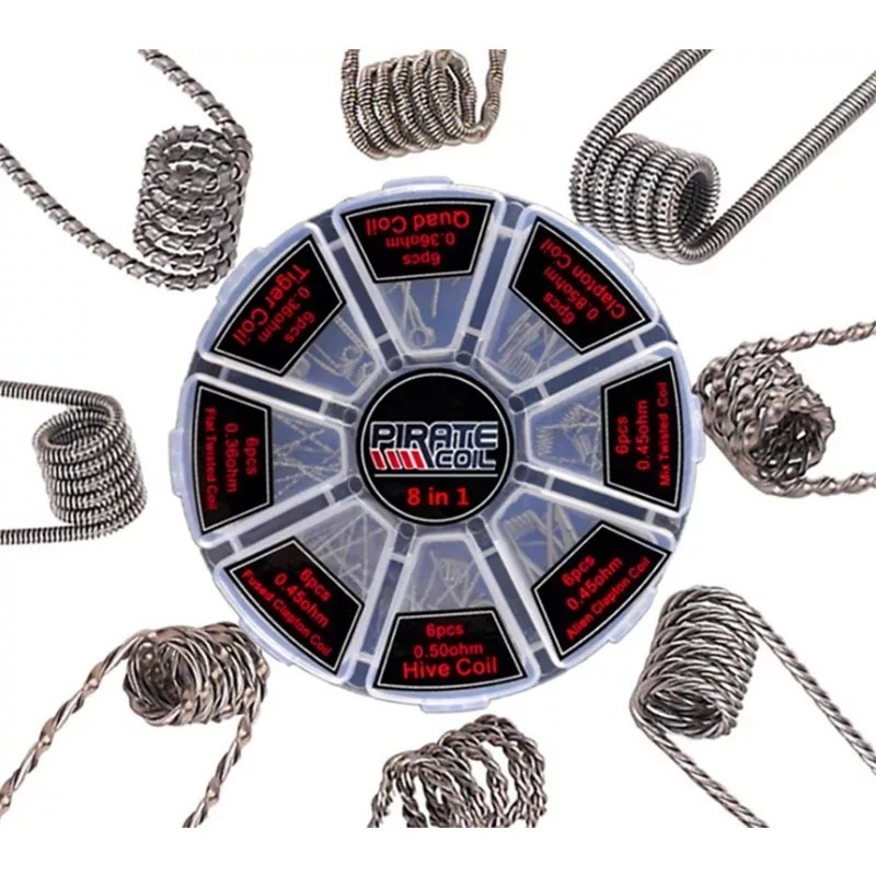 48Pcs/Set 8 in 1 Prebuilt Coil - огляд і ціна Clapton Wire Pre Built