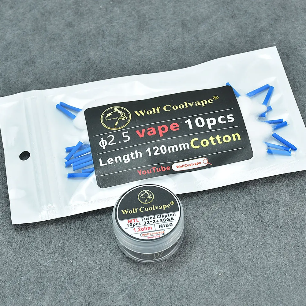 Wolfcoolvape NI80 Pre-Built He - огляд і ціна Clapton Wire Pre Built